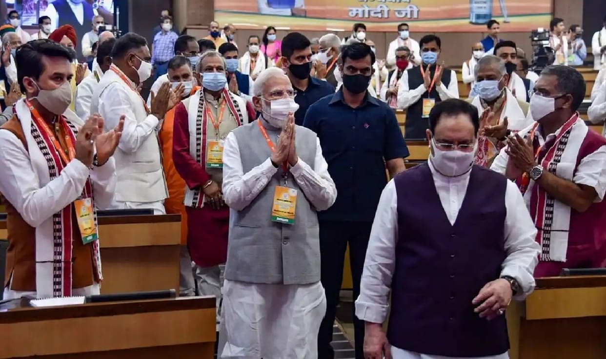 Telangana: Before the meeting of the BJP national executive, all the ministers of the central government will do public relations in different assembly constituencies