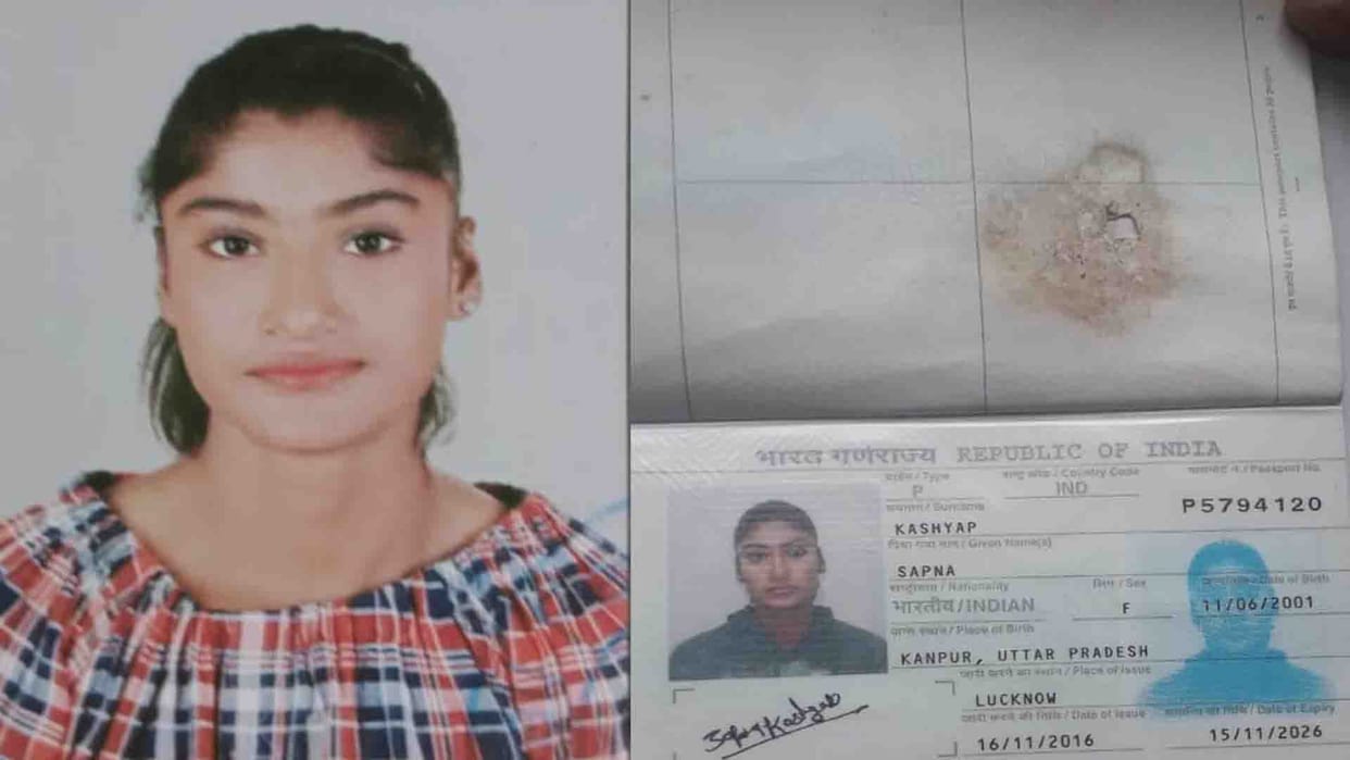 Sapna was not allowed to board flight by authorities at Amausi airport due to smudge on her passport