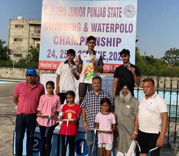 In swimming, Anshav won eight gold medals and Harshita won two bronze medals.