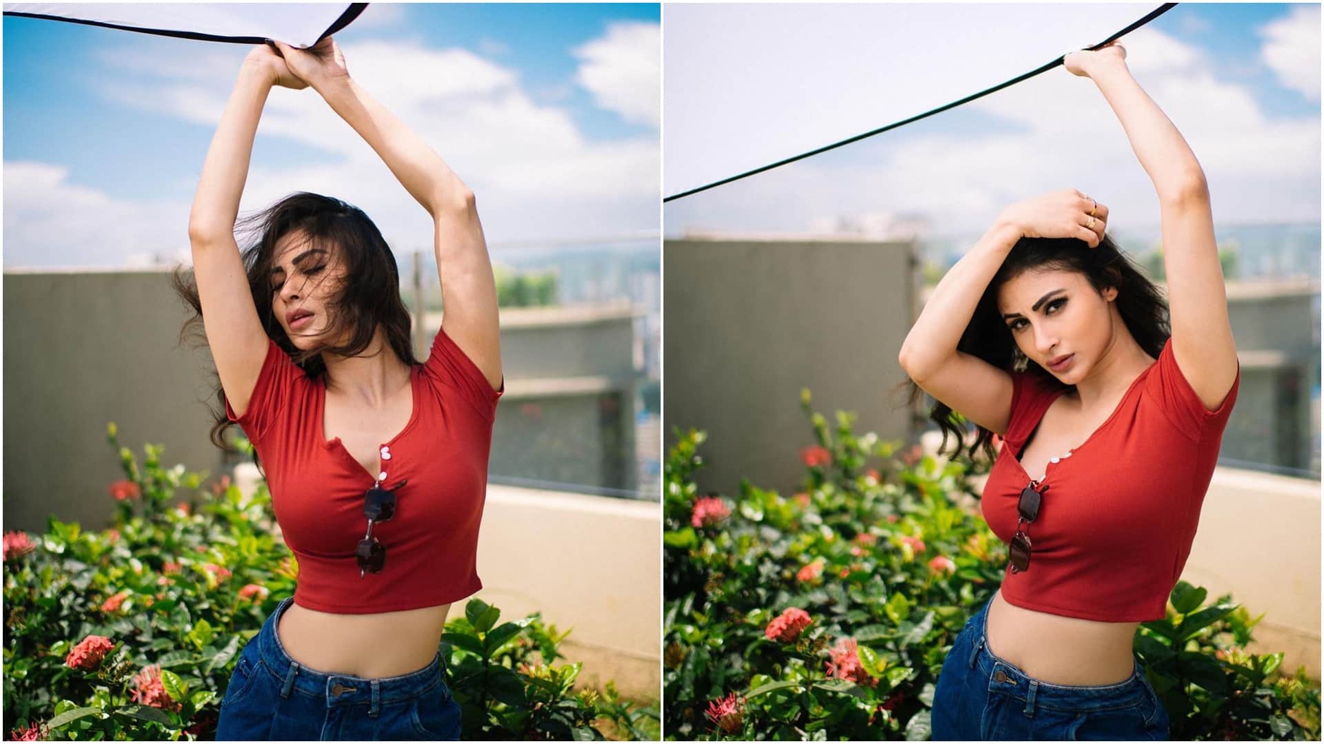 Brahmastra Actress Mouni Roy Sizzling Look In Saree Photo Goes Viral on Social Media in Hindi