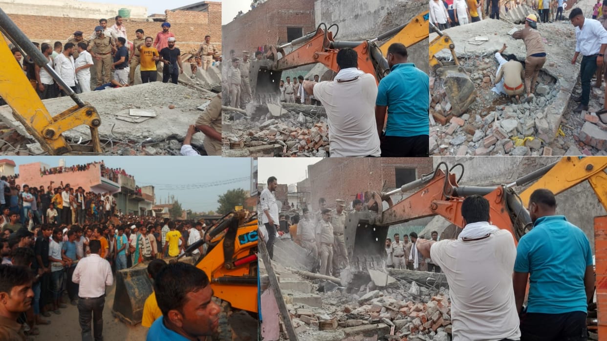 Firecrackers gunpowder explodes in Lisari Gate of Meerut, one woman killed and 11 injured