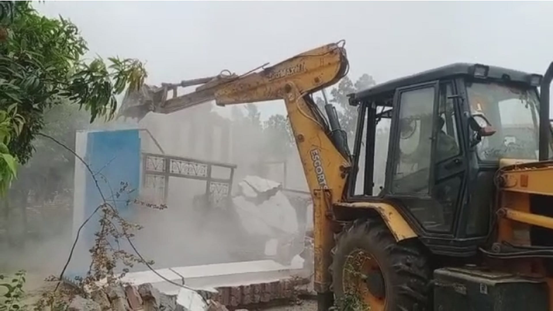 Saharanpur Police officers have demolished farm house of Accused Sunny Nagpal see photos