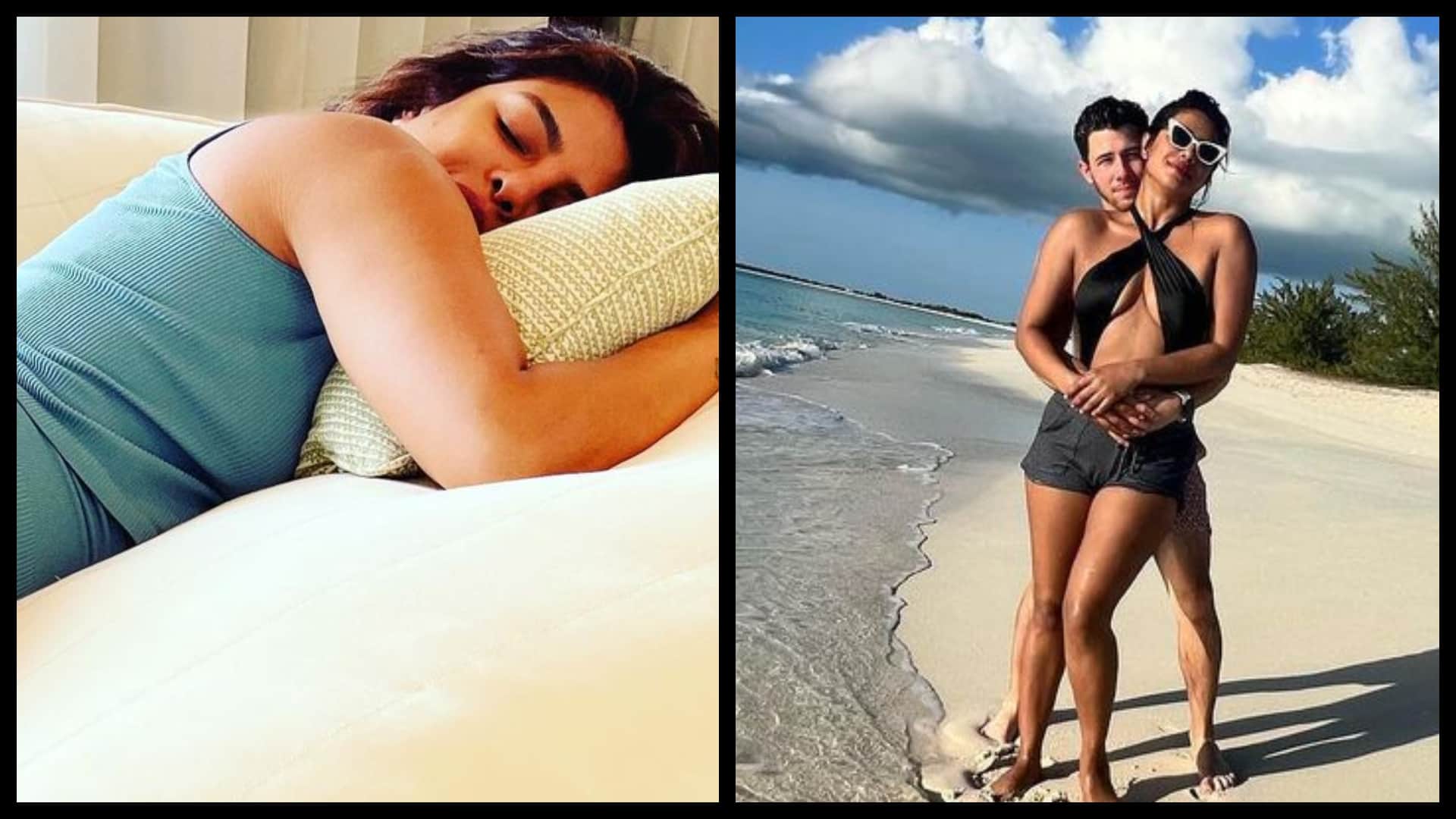 Priyanka Chopra Nick jonas shares romantic photos from beach vacation getting viral
