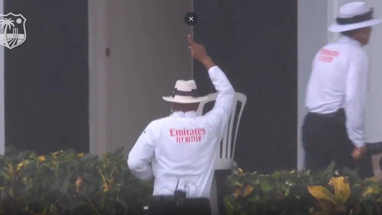 Umpire gave Decision while running out of ground in BAN vs WI test match