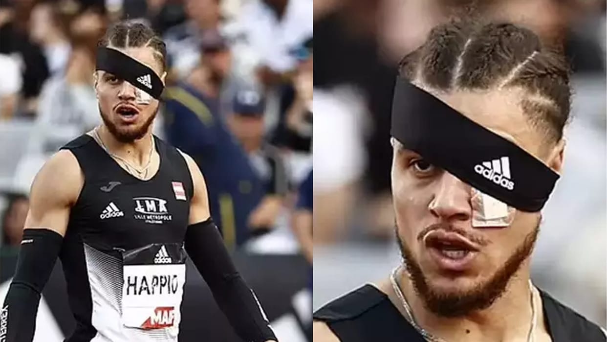Wilfried Happio Athlete Injured Before the Race Ran Blindfolded Became National 400M Hurdles Champion News in Hindi