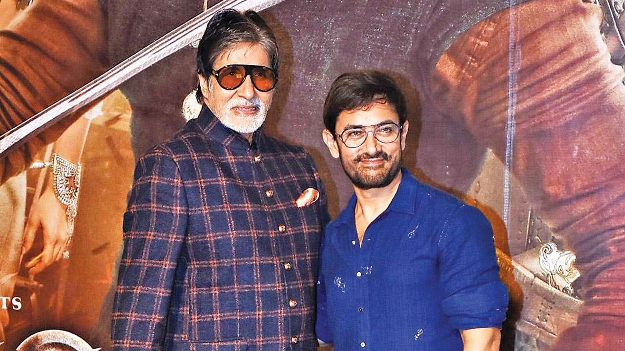 Brahmastra Actor Amitabh Bachchan Surprise Meeting with Laal Singh Chaddha Actor Aamir Khan See Viral Photo Here