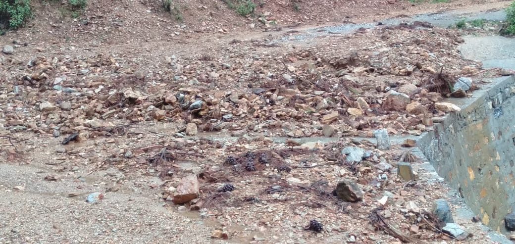 Two Roads Blocked Due To Heavy Rainfall
