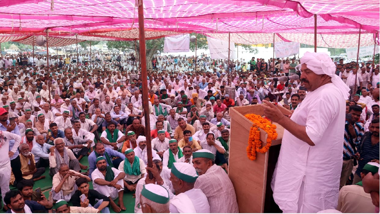 Chaudhary Naresh Tikait targets Modi government for Agneepath scheme in Bijnor