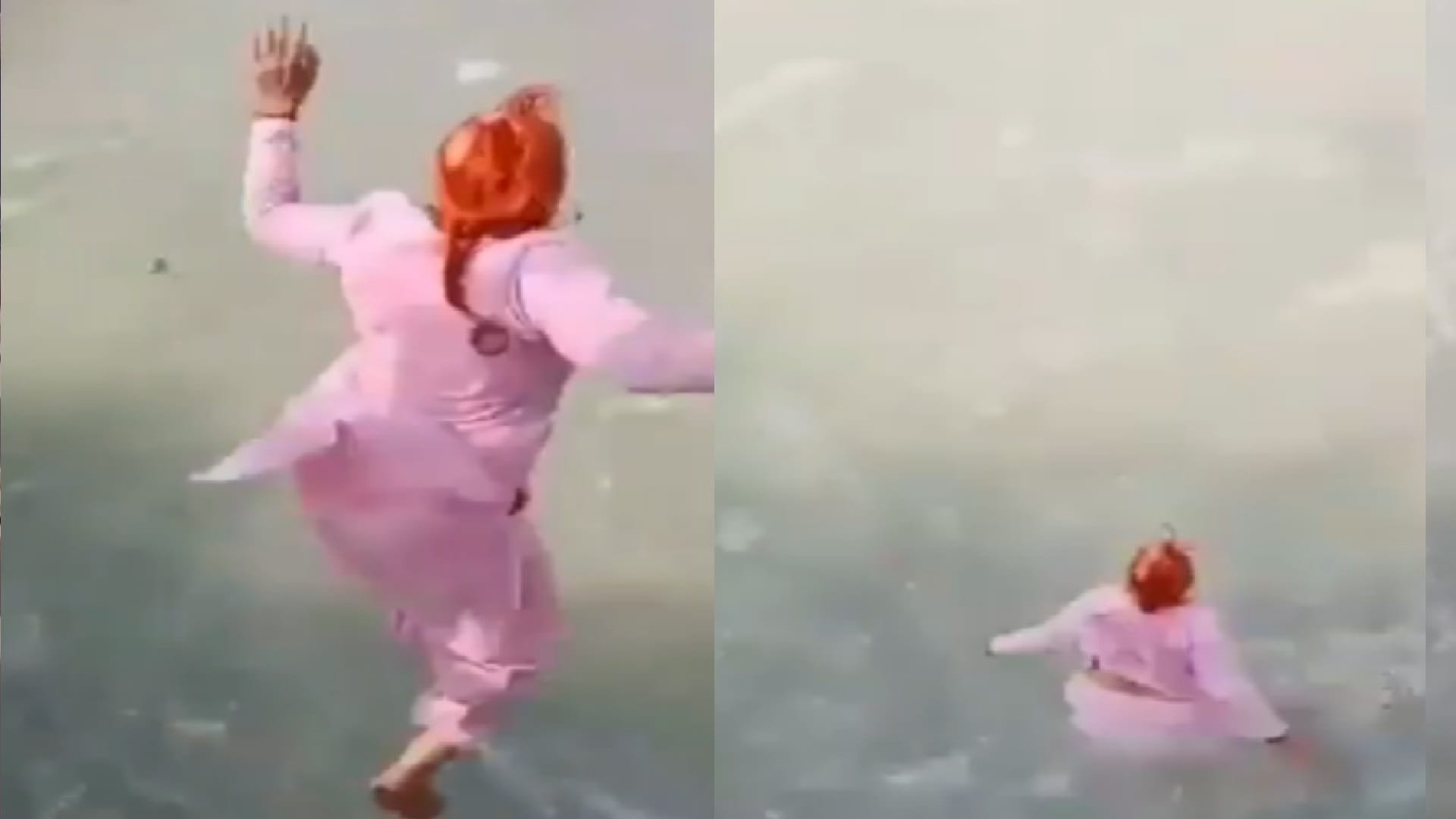 harki paidi haridwar video viral Uttarakhand News Elderly woman jumps in ganga river