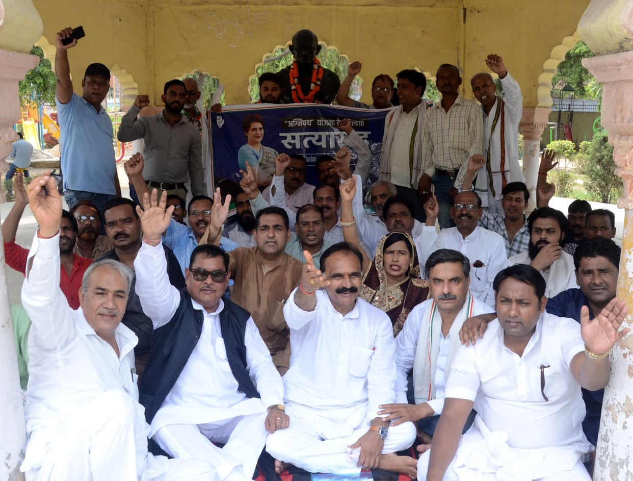 Congress Satyagraha to withdraw Agneepath scheme