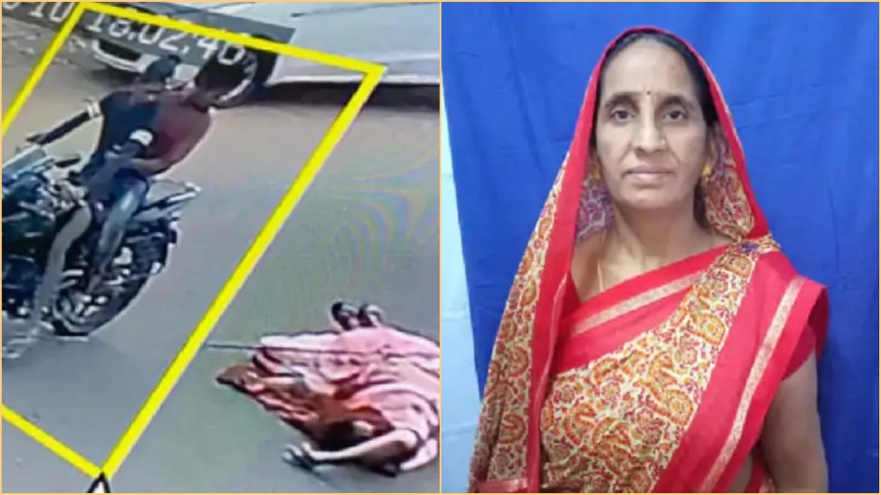 Hit an Run in Jaipur A young man riding a sports bike hit the woman