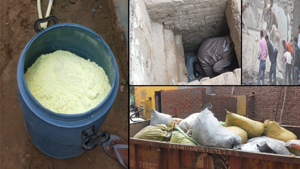 Firecrackers gunpowder explodes in Lisari Gate Meerut, police recoverd gunpowder and firecrackers from the house