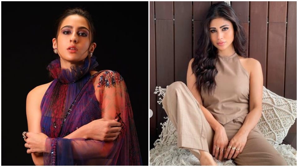 sara ali khan looks hot in saree and mouni roy gorgeous photoshoot today celebrity update in 10 pictures
