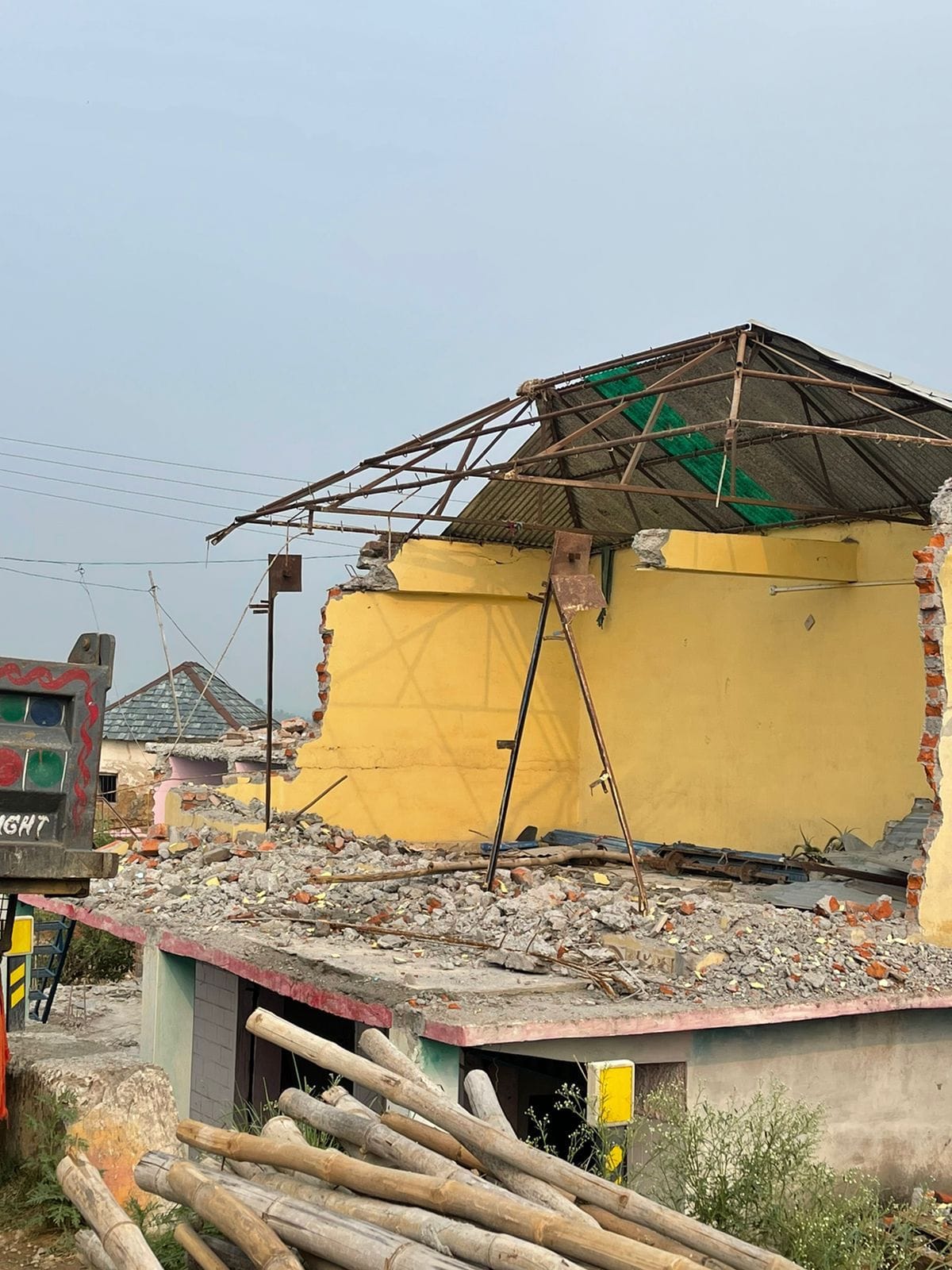 Demolition work started again on NH-70