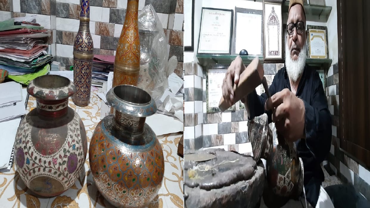 Prime Minister Narendra Modi gifted a decorative pots of Moradabad to German Chancellor Olaf Scholz