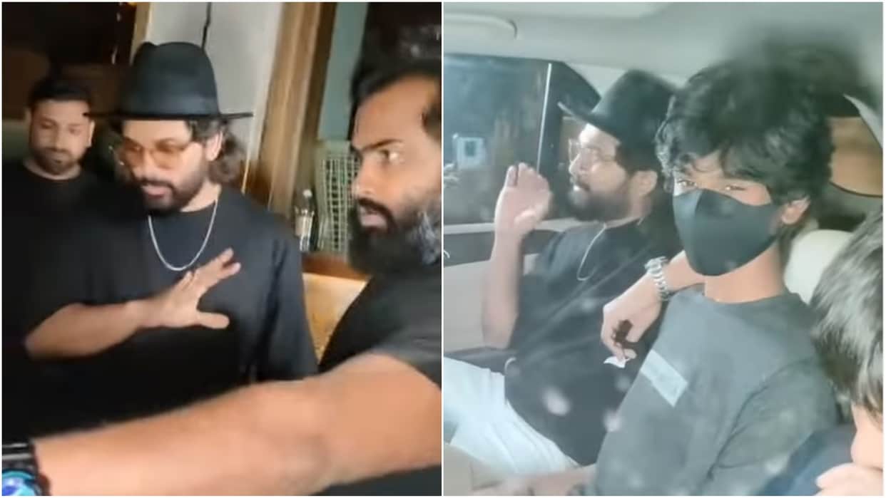 Pushpa Actor Allu Arjun Trolled for his behaviour as he was spotted in Mumbai with his family