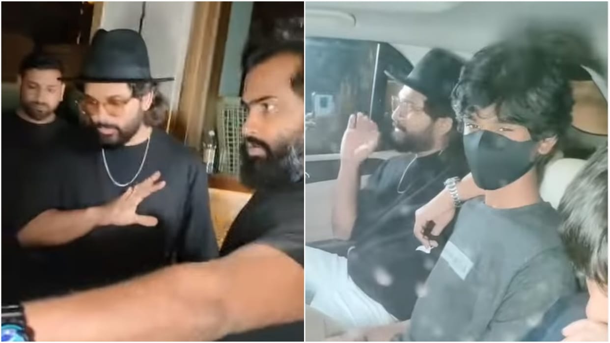 Pushpa Actor Allu Arjun Trolled for his behaviour as he was spotted in Mumbai with his family