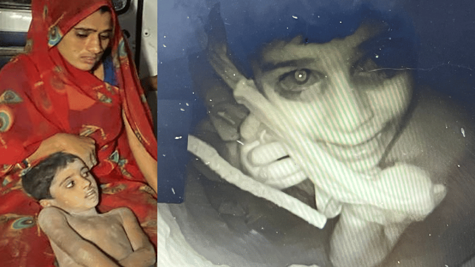 Chhatarpur: Five year old child fell in open bore, trapped at 40 feet, giving oxygen through pipe