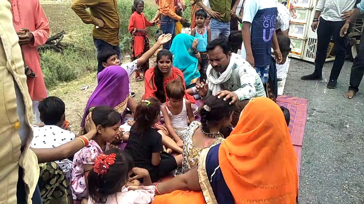 accident,hospital,injured,jaam,jhansi mirjapur national higway