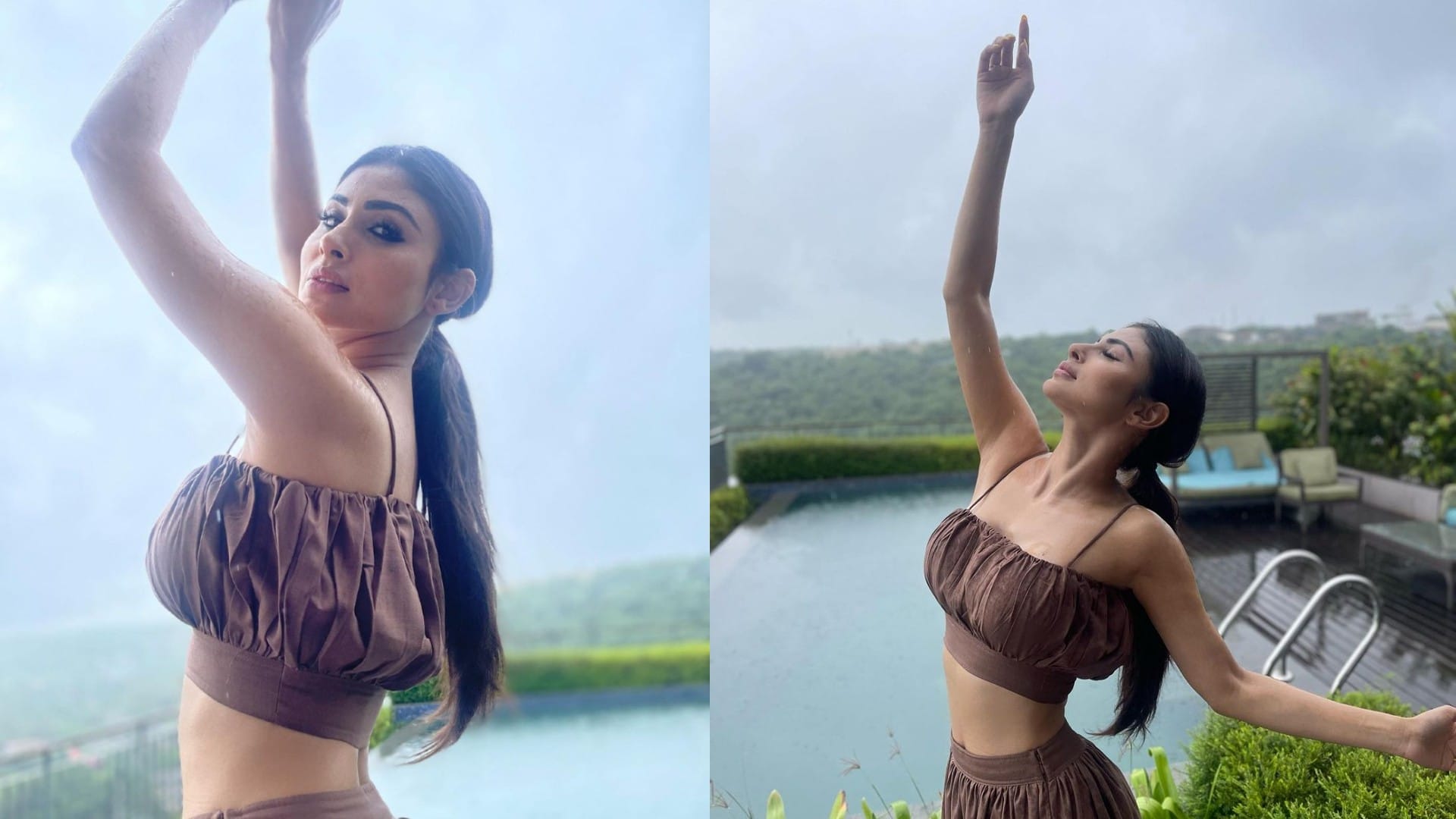 Mouni Roy shares a dance video of her among monsoon season on Veer Zaara movie song Main Yahaan Hoon