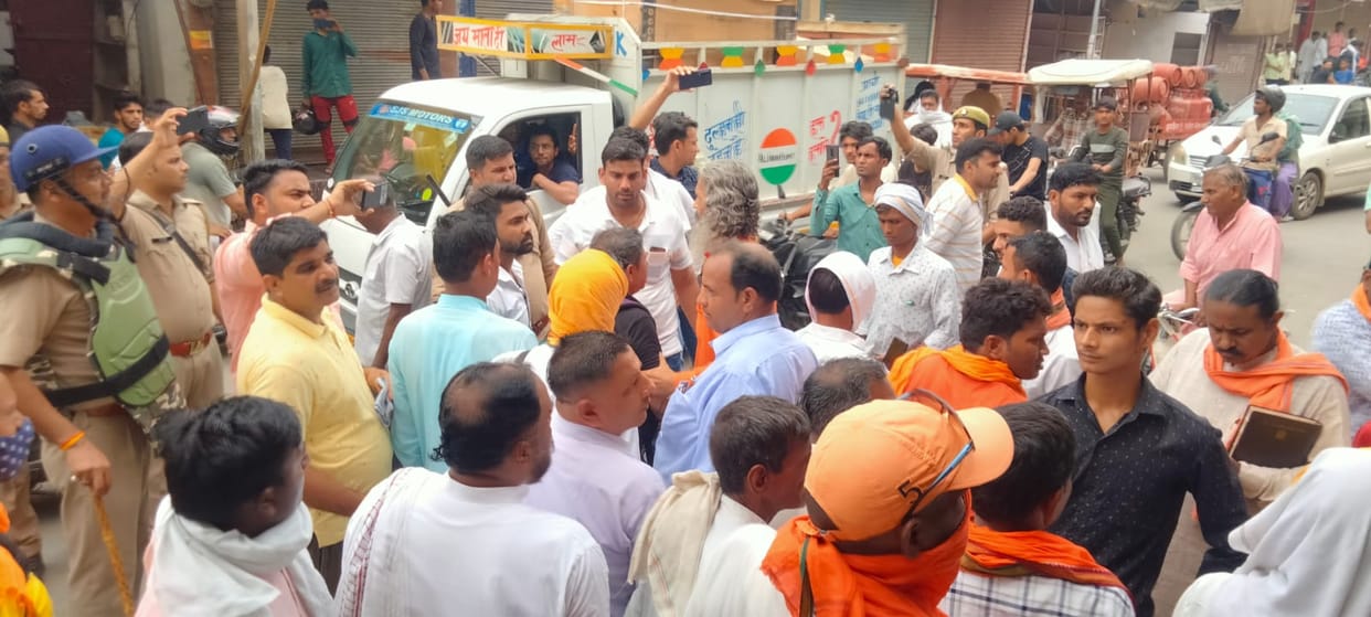 Uproar over snatching effigy, clash with police