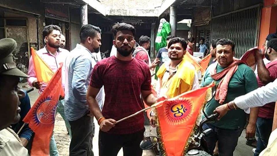 hindu mahasabha protest against Udaipur Murder Case in agra