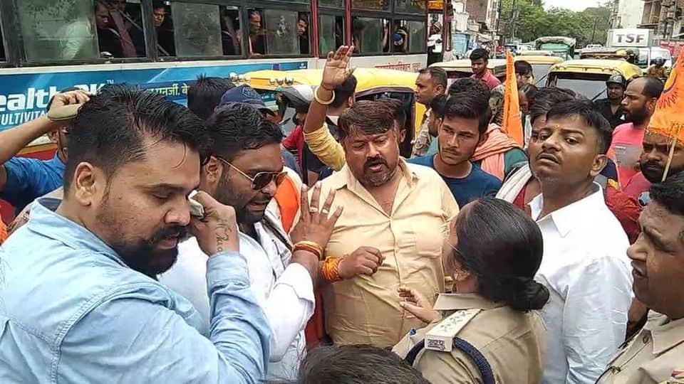 hindu mahasabha protest against Udaipur Murder Case in agra