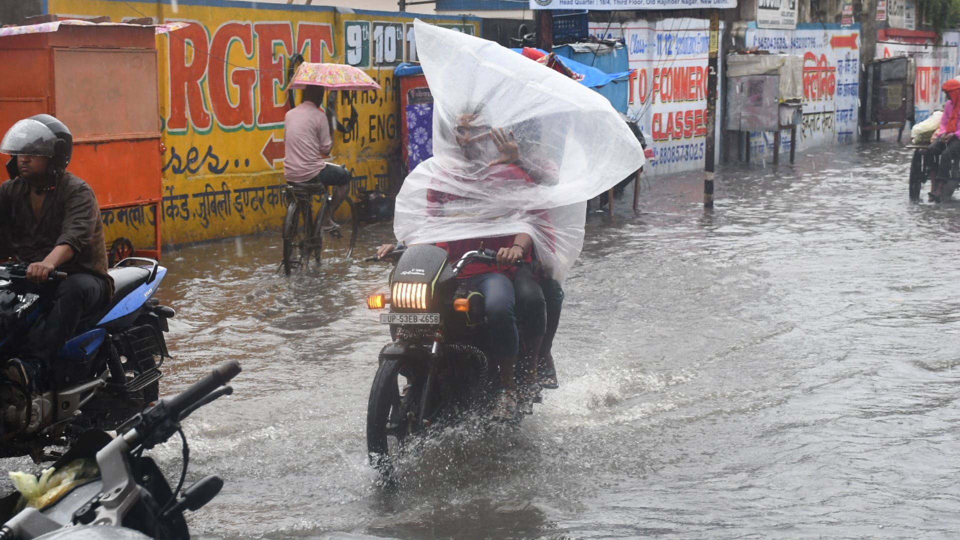 water logging after first rain of monsoon in Gorakhpur