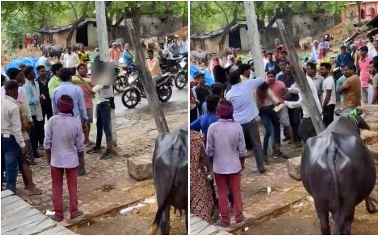Punishment for love In Jaunpur youth brutally beaten after tied with pillar inhumanity seen in viral video