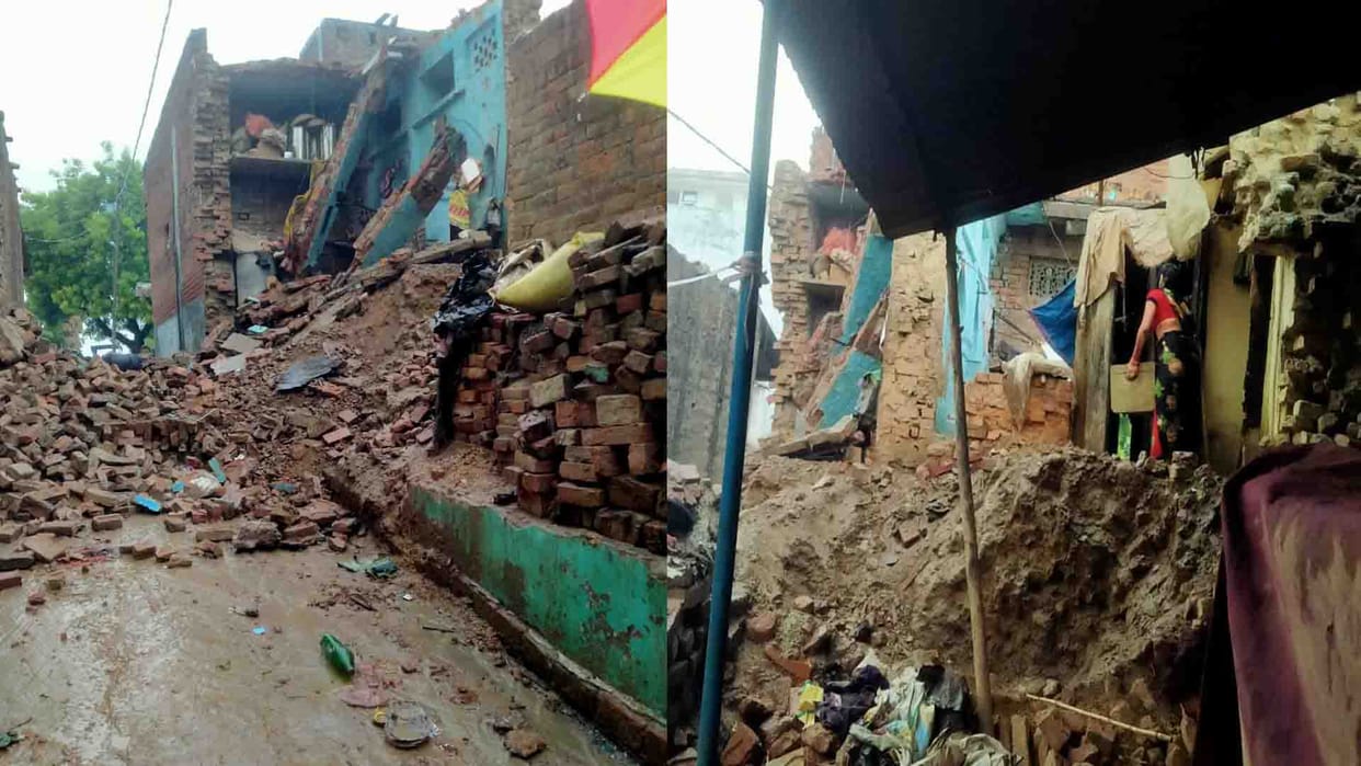 Fatehpur: Two houses fell due to rain