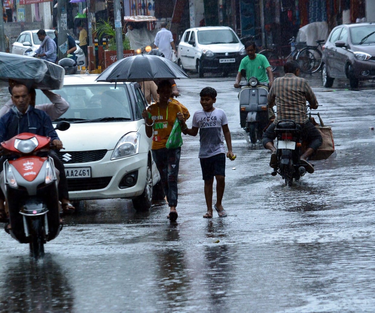 Relief rain, temperature dropped by seven degrees