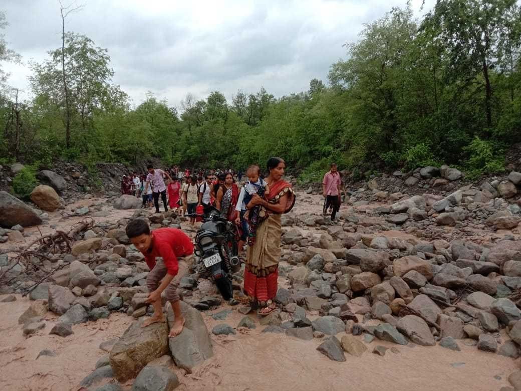 Weather change in Poornagiri Dham.