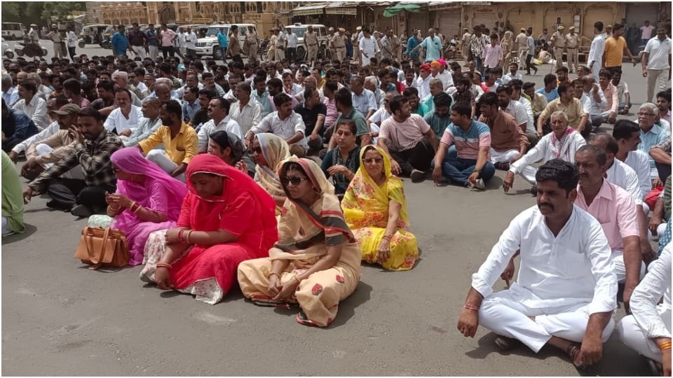 Udaipur Murder Case Silent procession taken out in Jaisalmer to protest against Kanhaiyalals murder