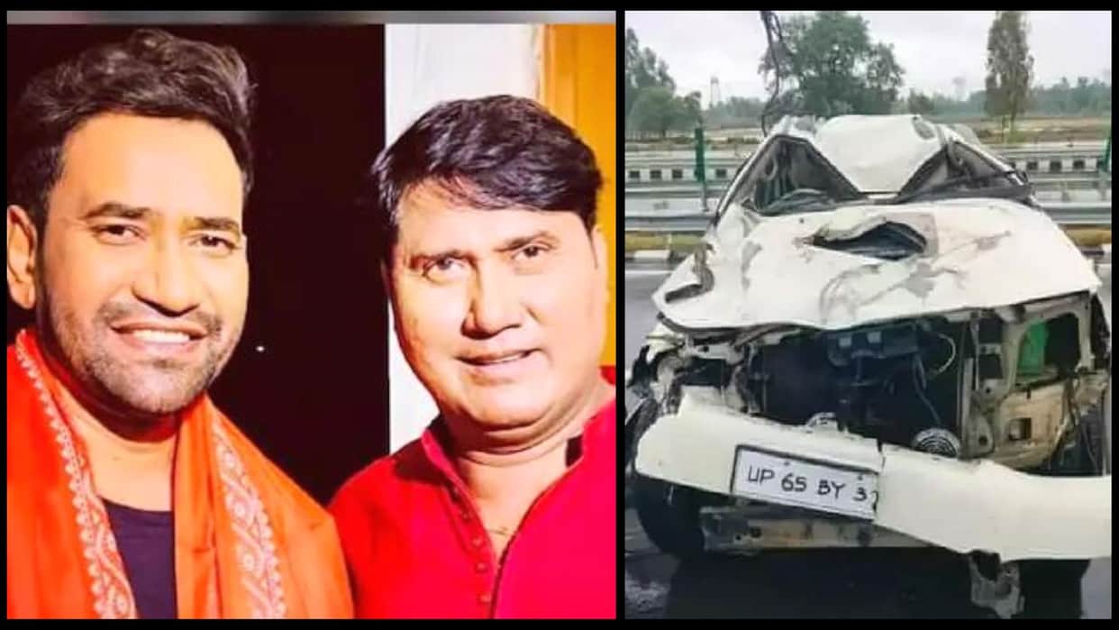 Bhojpuri Actor Nirahua Dinesh Lal Yadav Brother Vijay Lal Yadav Car Accident After Winning Azamgarh ByElection