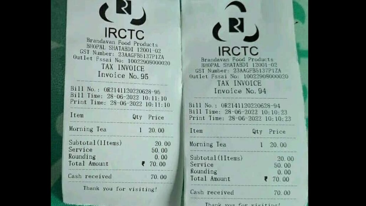 Passenger pays Rs 70 for a cup of tea during train journey. Indian Railways explains why