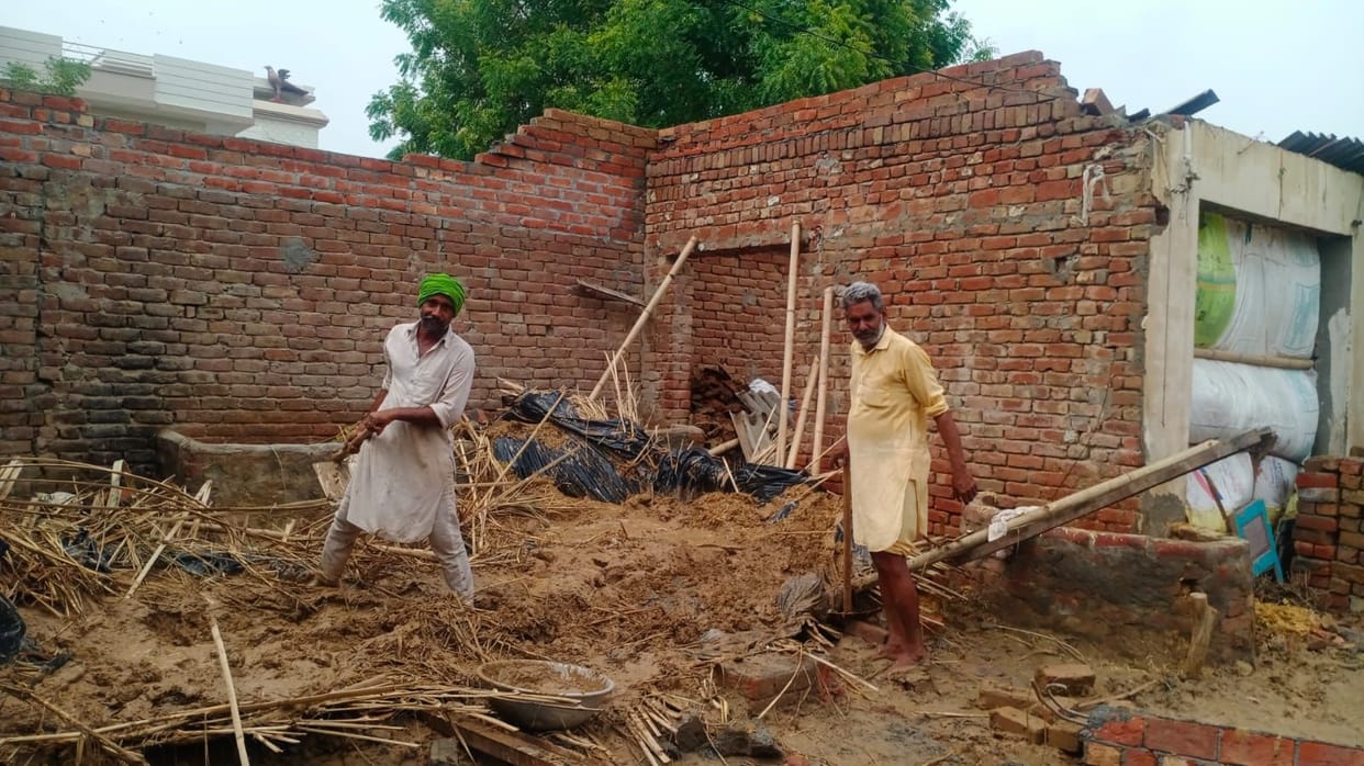Four in Sirsa and 20 mm rain in Kalanwali, the roof of the house fell in Kalanwali due to lightning