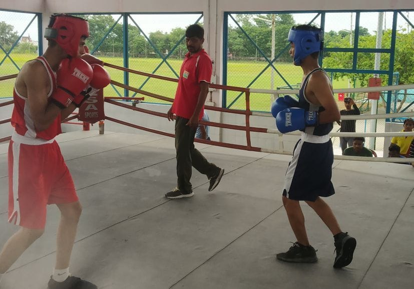boxing traial in manoj sarkar stadium