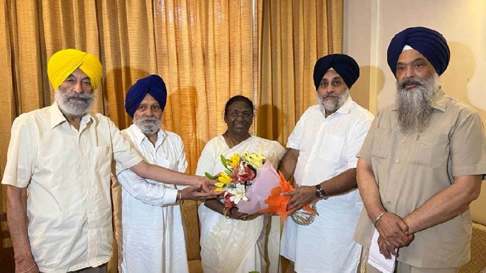Shiromani Akali Dal to support NDA presidential candidate Droupadi Murmu