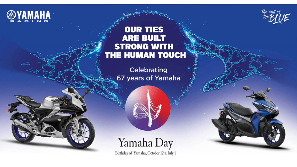 Yamaha Celebrates 67th Anniversary with the theme Ties in a New Age Yamaha Motor India strengthens social ties