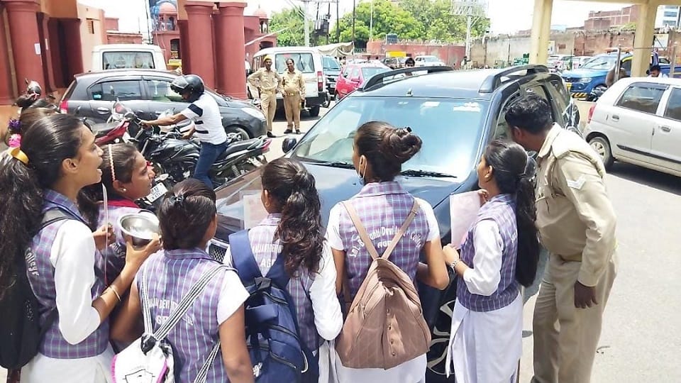 girl students passed without marks in high school 2021 stopped MLA car and begged him for marks