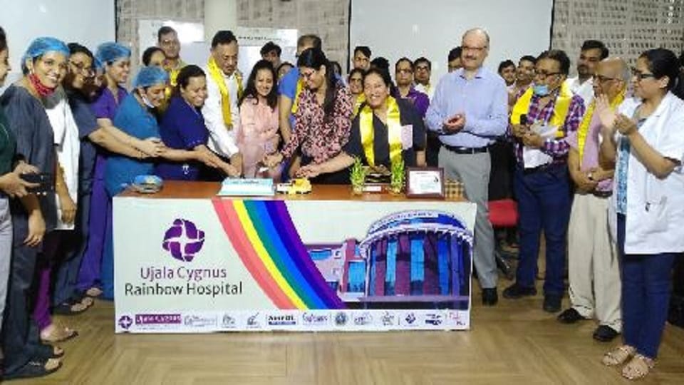 Honor ceremony on Doctors Day celebration at Ujala Cygnus Rainbow Hospital in Agra