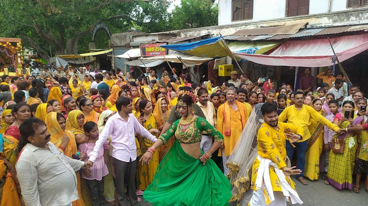 Lord Jagannath's procession came out with pomp, devotees gathered