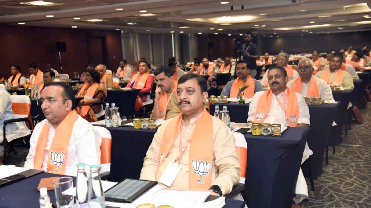CM Jairam, State President Suresh Kashyap attended themeeting of the  BJP National Executive