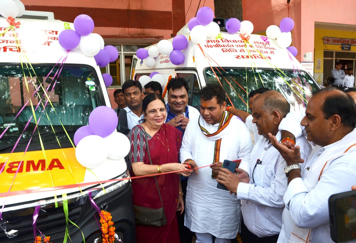 Mathura: Gave two ambulances from MLA fund