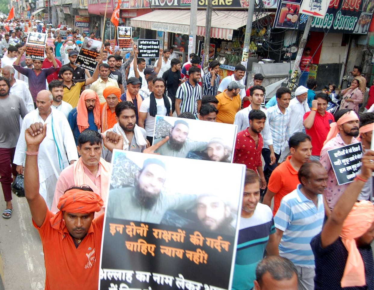 Various organizations demonstrated against terrorism, took out procession