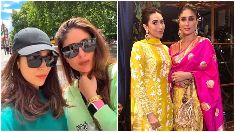 karisma kapoor share latest photo with sister kareena kapoor from london