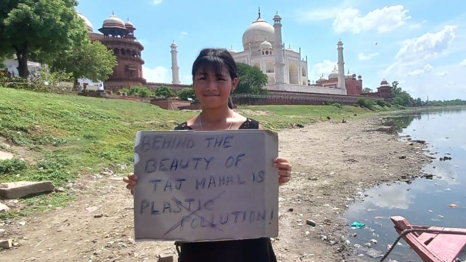 Cleanliness behind Taj Mahal after environmental activist Licypriya Kangujam tweet in agra