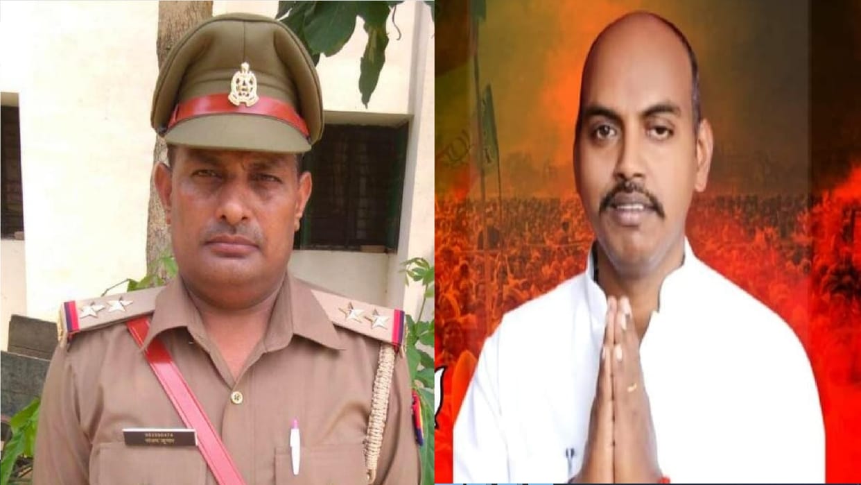 BJP MLA from Kadipur Rajesh Gautam threatened to beat policeman by shoe on phone