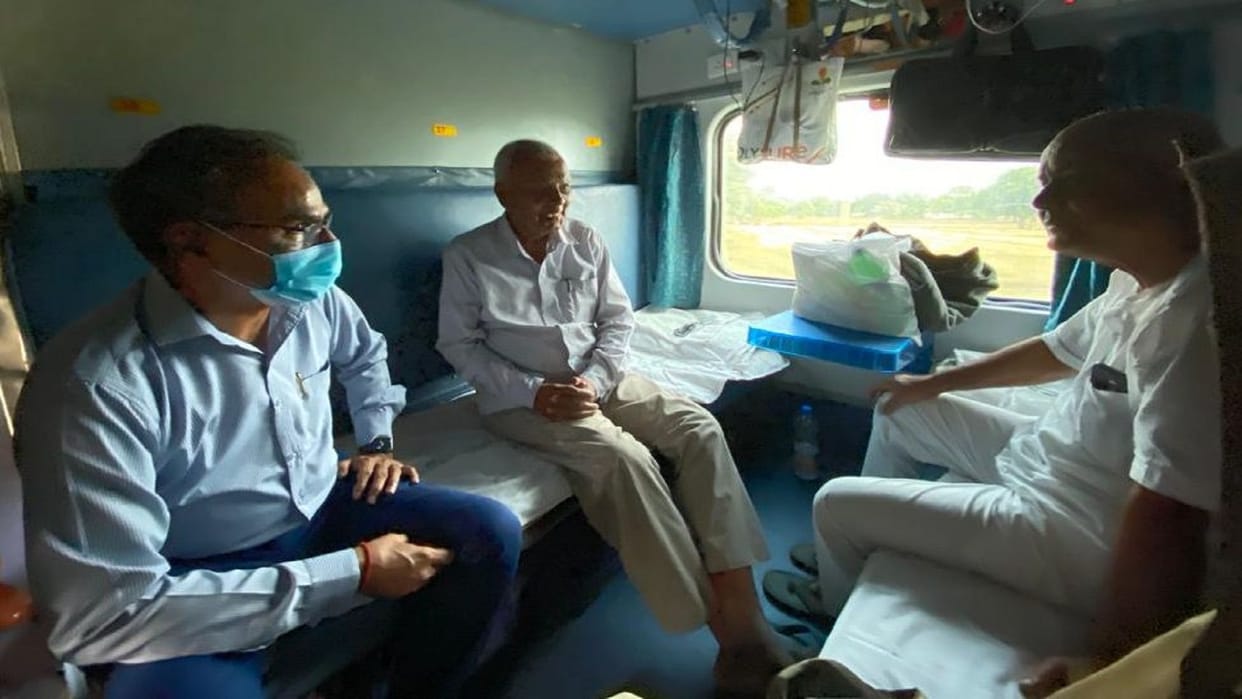 Meeting the passengers in the moving train, the NCR Railway GM Pramod learned the problems