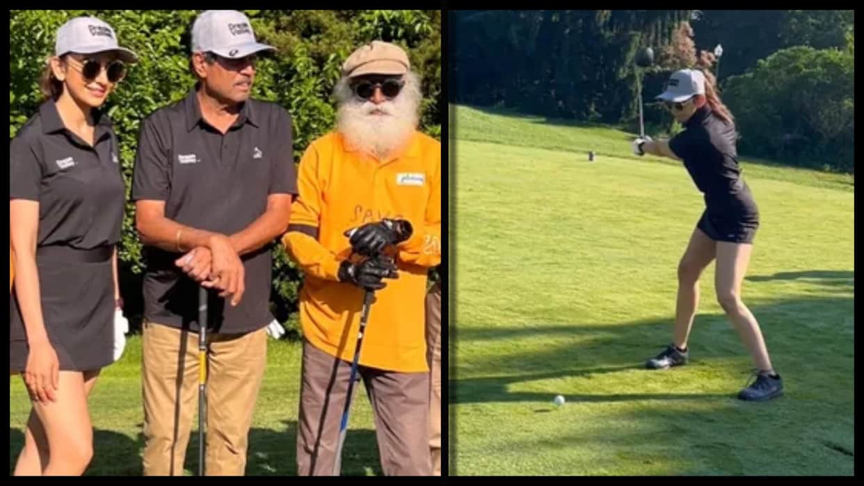 Rakul Preet Singh: Thank God Actress shares video playing golf with Kapil Dev and Sadhguru in Washington DC